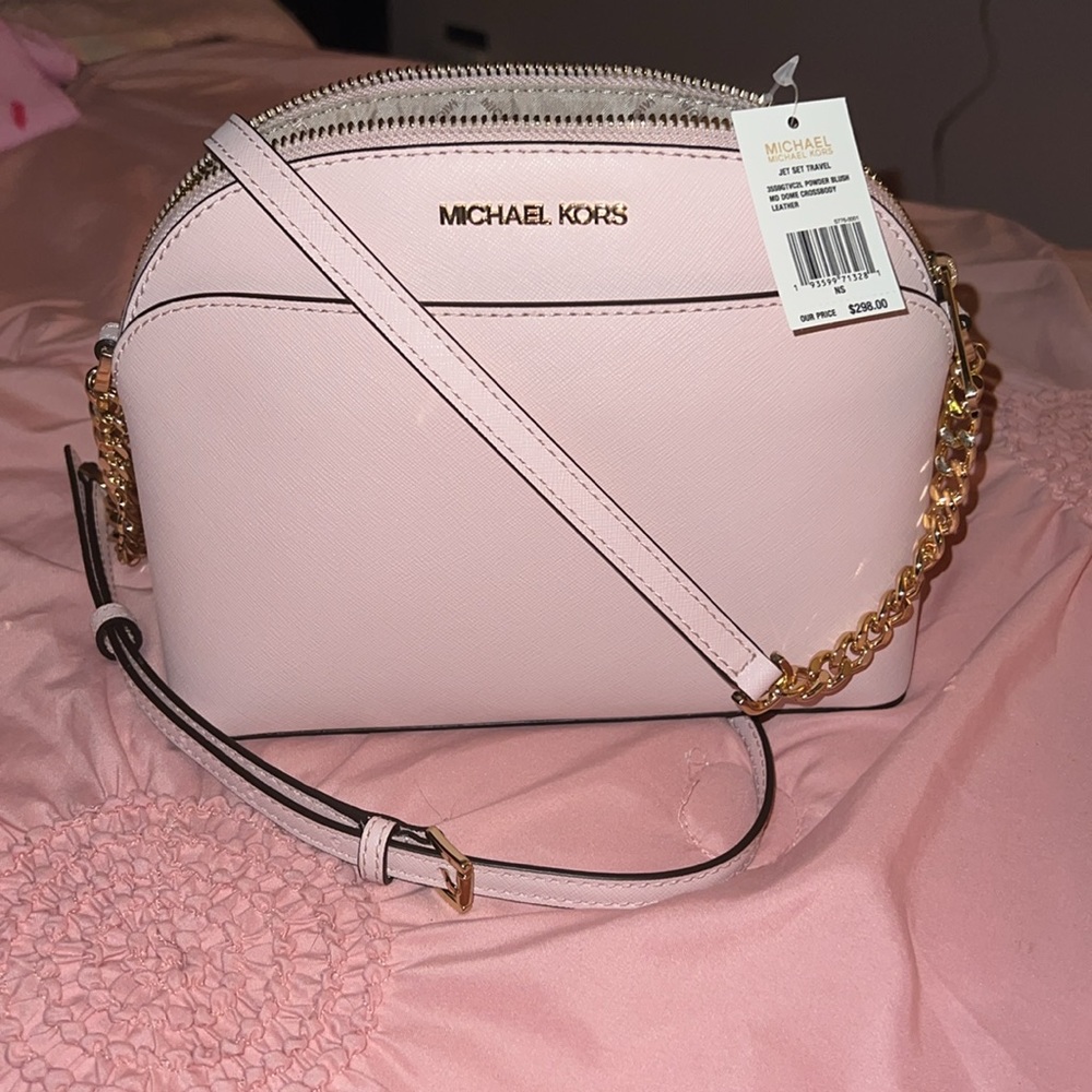 SOLD Michael Kors Emmy Dome Leather Crossbody Bag